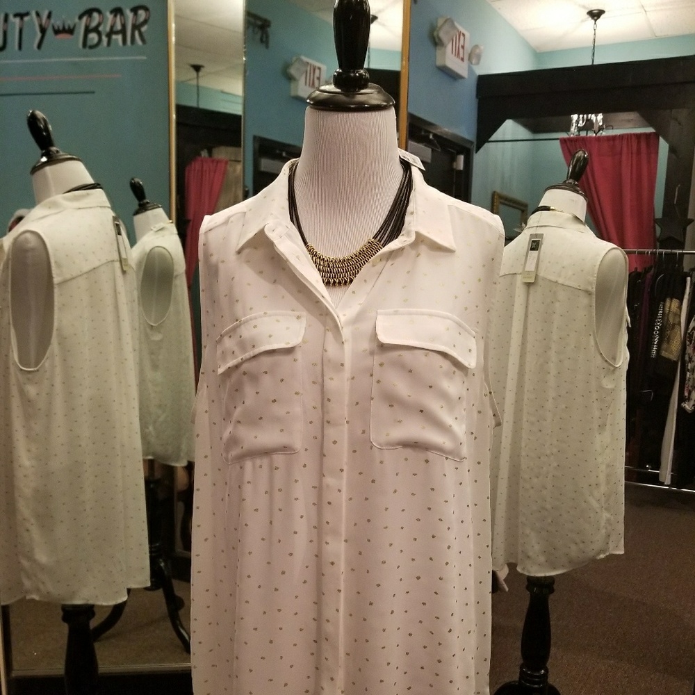 White button up tank by Tristan